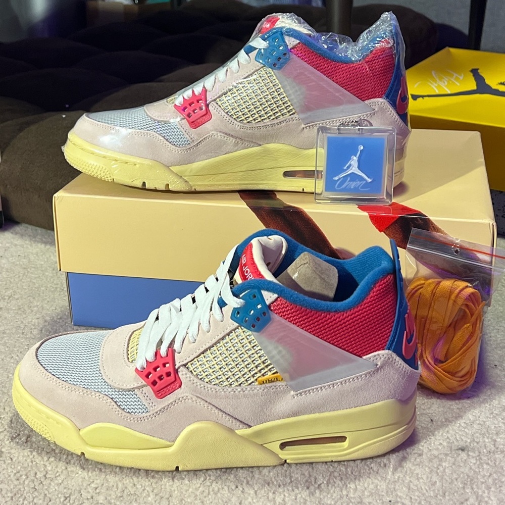 (FreeShipping) Aj4 Union Guava Suze 9.5 New